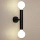 Wall Vanity Light Black Dual E27 60W Flexible Mount Wall Vanity Light Black Dual E27 60W Flexible Mount